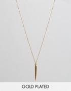 Ottoman Hands Arrow Pendant Necklace - Gold