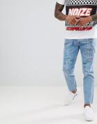 Diesel Mharky 90s Fit Doodle Jeans 0076k - Blue