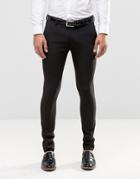 Asos Super Skinny Fit Suit Pants In Black - Black