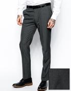 Asos Slim Fit Suit Pants In Gray Dogstooth - Gray