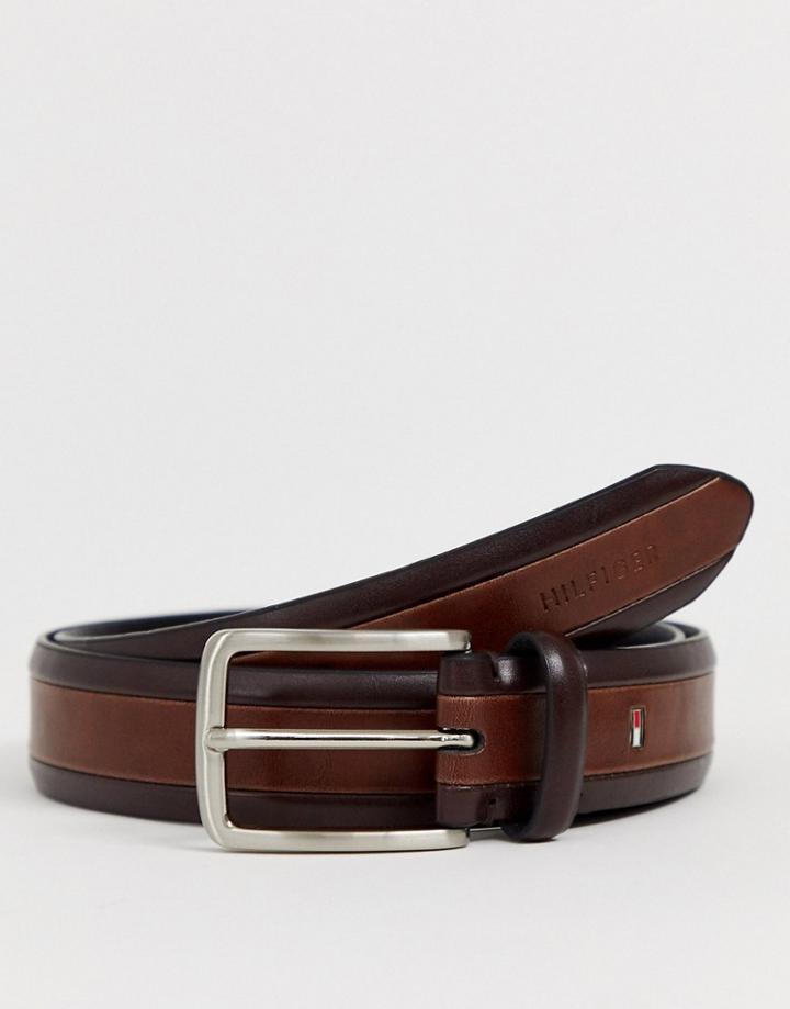 Tommy Hilfiger Leather Belt In Brown