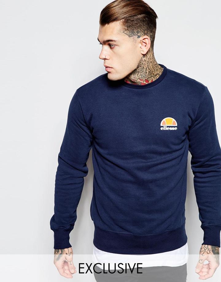 Ellesse Sweatshirt With Small Logo - Navy