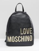 Love Moschino Backpack With Large Logo - Black