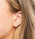 Kingsley Ryan Triple Stud Earrings With Turquoise In Sterling Silver Gold Plate