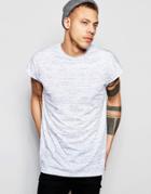 Asos Oversized Sleeveless T-shirt With Retro Print And Wash And Raw Ed