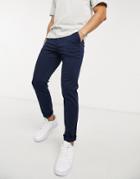 Jack & Jones Intelligence Stretch Slim Pant In Navy