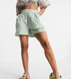 Collusion Crinkle Nylon Shorts In Sage Green
