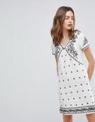 Deby Debo Billy Embroidered Shift Dress - White