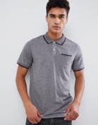 Jack & Jones Premium Pocket Polo With Collar Taping - Gray