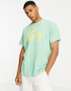 River Island Coca-cola Print Washed T-shirt In Green