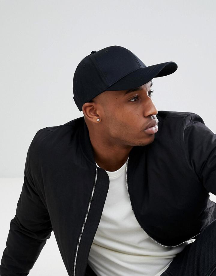 Brave Soul Baseball Cap In Black - Black