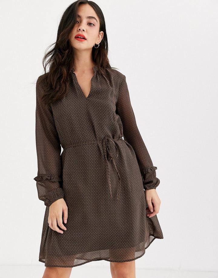 Jdy Serena Long Sleeve Chiffon Dress-white