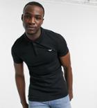 Threadbare Tall Basic Polo Shirt In Black