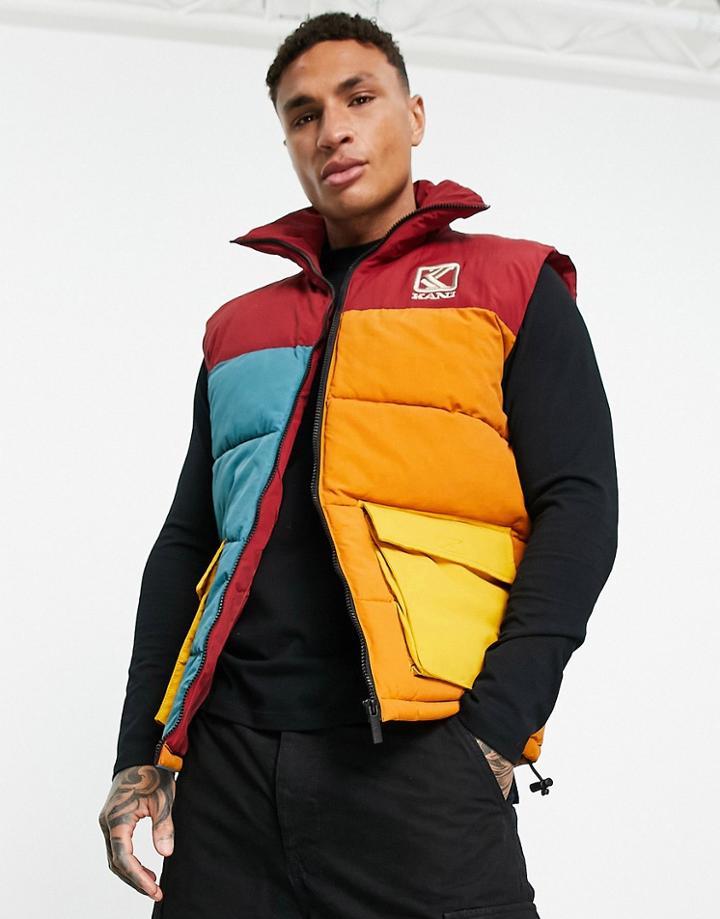 Karl Kani Og Block Puffer Vest In Multi