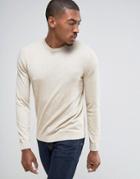 Asos Cotton Sweater In Oatmeal - Beige