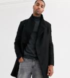 Religion Tall Funnel Neck Asymmetric Overcoat In Black