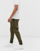 River Island Utility Sweatpants In Khaki-green