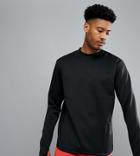 Asos 4505 Tall Sweatshirt In 4 Way Stretch Jersey - Black