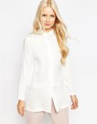 Closet Shirt With Split Back - Cream