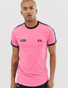 Ellesse Fede T-shirt With Taping In Pink