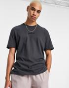 Adidas Originals 'tonal Textures' T-shirt In Carbon Black With Back Logo