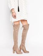 Carvela Pace Over The Knee Boots - Beige