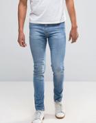 New Look Skinny Jeans In Light Wash Blue - Blue