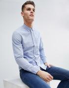 Next Regular Fit Long Sleeve Oxford Shirt In Blue - Blue