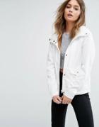 Noisy May Short Parka - White