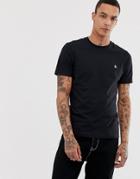 Original Penguin Small Logo T-shirt Slim Fit In Black