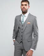Harry Brown Gray Check Heritage Suit Jacket - Gray