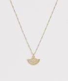 Asos Design Necklace With Coin Style Pendant In Shiny Gold Tone