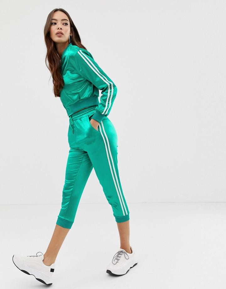 Club L Satin Joggers - Green