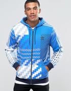 Adidas Originals Camo Zip Hoodie In Gray Ay8285 - Gray
