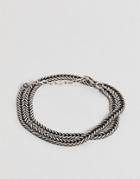 Seven London Chain Bracelet In Silver - Black
