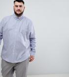 Badrhino Big Long Sleeve Shirt Oxford Shirt In Blue