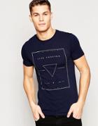 Asos Extreme Muscle T-shirt With Forever Print In Navy - Dark Navy
