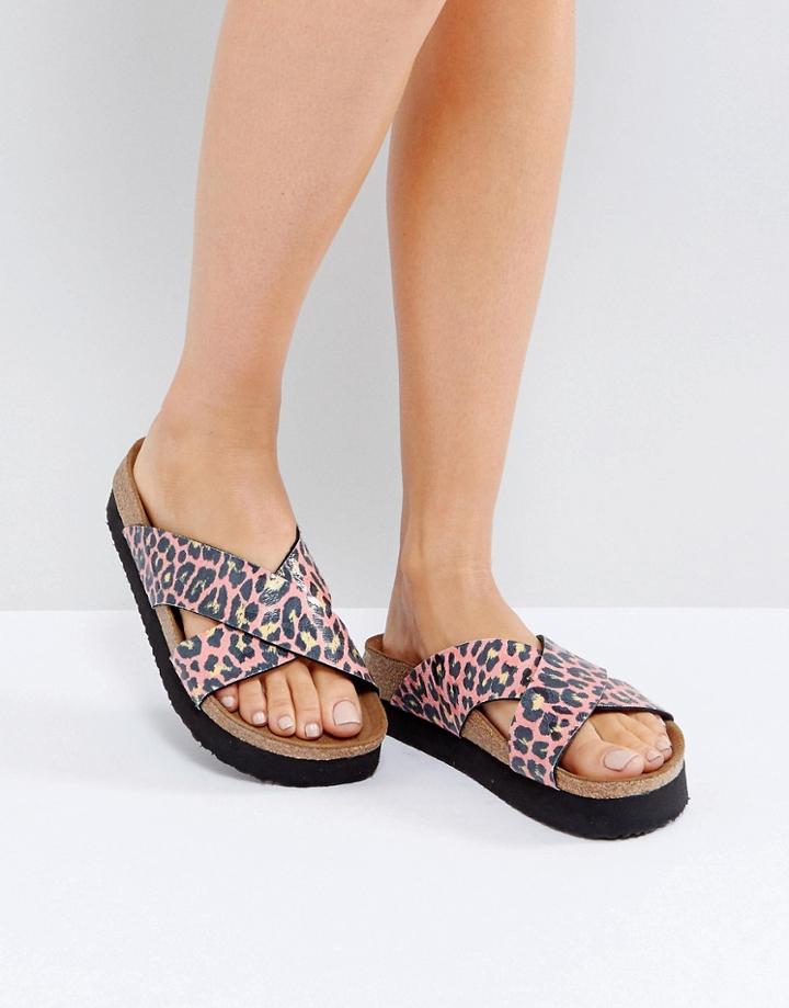 Papillio By Birkenstock Daytona Birko Leo Coral Platform Sandals - Multi