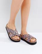 Papillio By Birkenstock Daytona Birko Leo Coral Platform Sandals - Multi