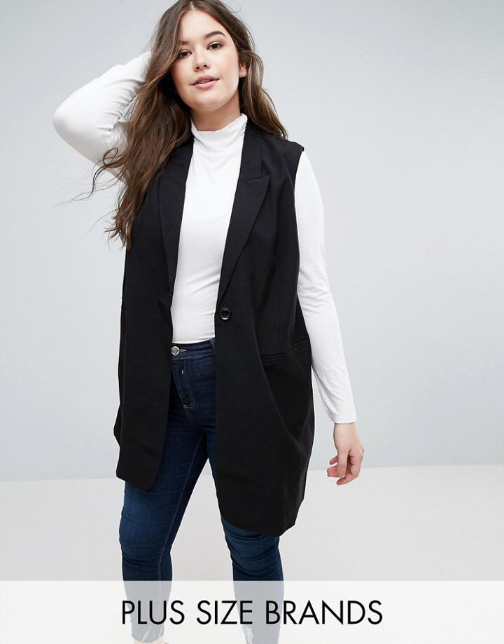 Junarose Sleeveless Jacket - Black