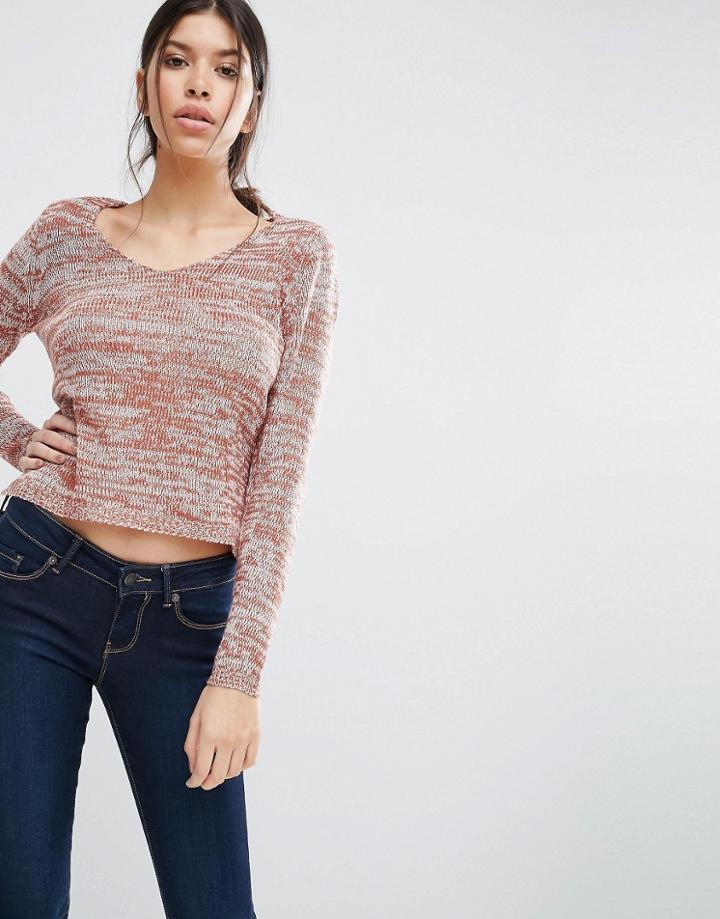 Vero Moda Joelle Red Salt & Pepper Sweater - Red