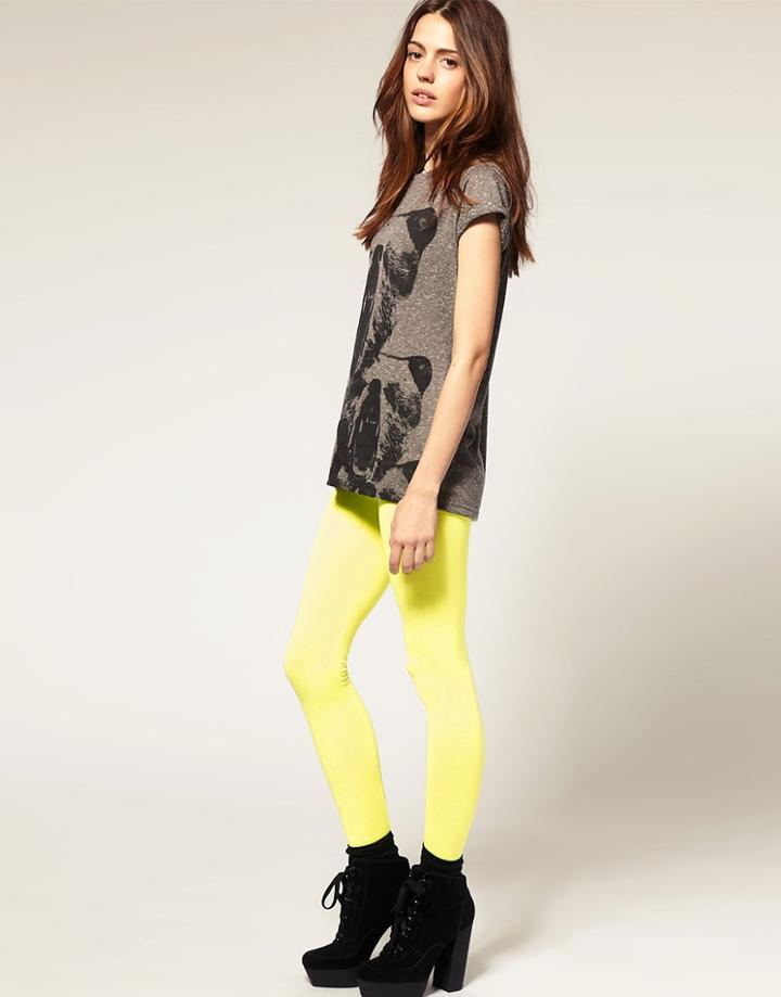 Asos Neon Leggings - Yellow