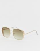Jeepers Peepers Square Sunglasses In Tan - Brown