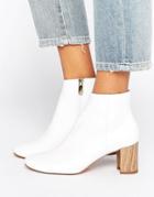 Kg Delia Kitten Heel Boot - White