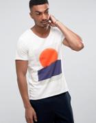 Selected Homme T-shirt With Scoop Neck And Graphic - White