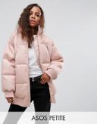 Asos Petite Premium Padded Jacket - Pink