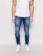 Kubban Spray On Jean Blue Ragging Wash - Blue