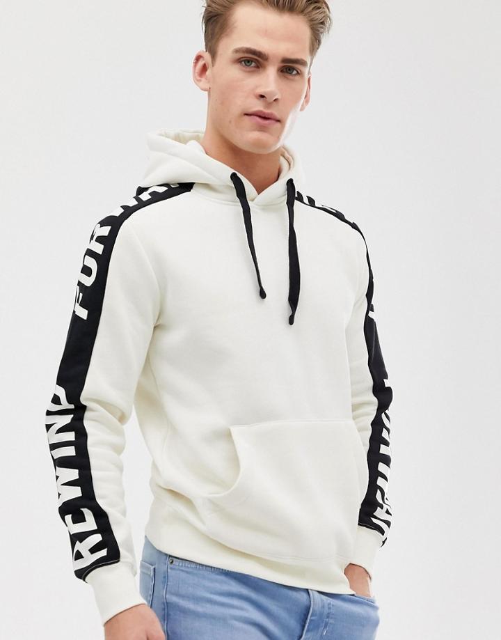 Jack & Jones Panel Taped Over Head Hoodie - Gray