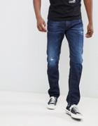 Love Moschino Skinny Jeans With Distressing - Blue