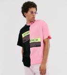 Collusion Spliced T-shirt With Neon Print